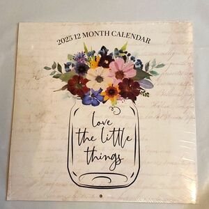 2025 Wall Calendar Love the Little Things 12 Months 12x24 Home Office Gift
